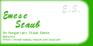 emese staub business card